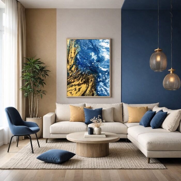 OCEAN ENERGYThe energy of the ocean in motion — both calm and power in one moment.
It brings depth, flow, and natural harmony into the space.